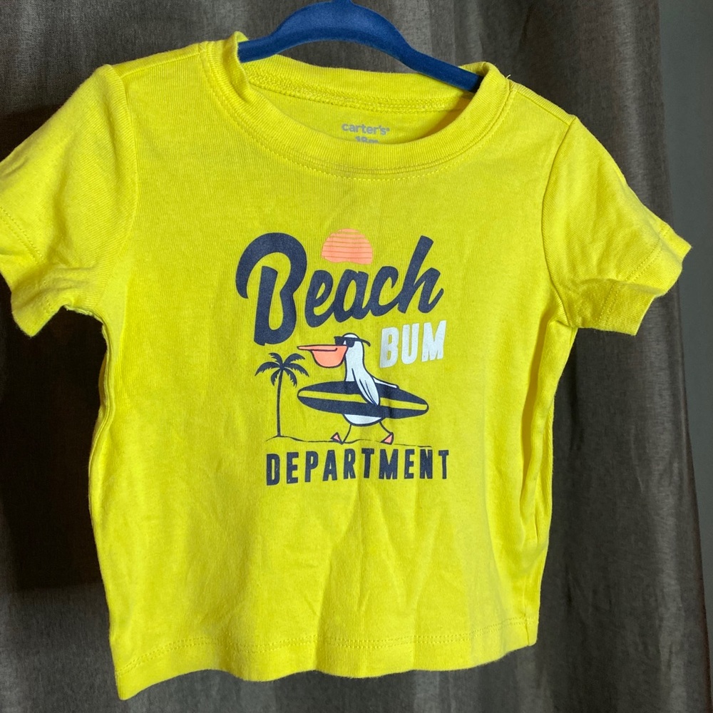 Yellow beach bum department shirt for baby boy